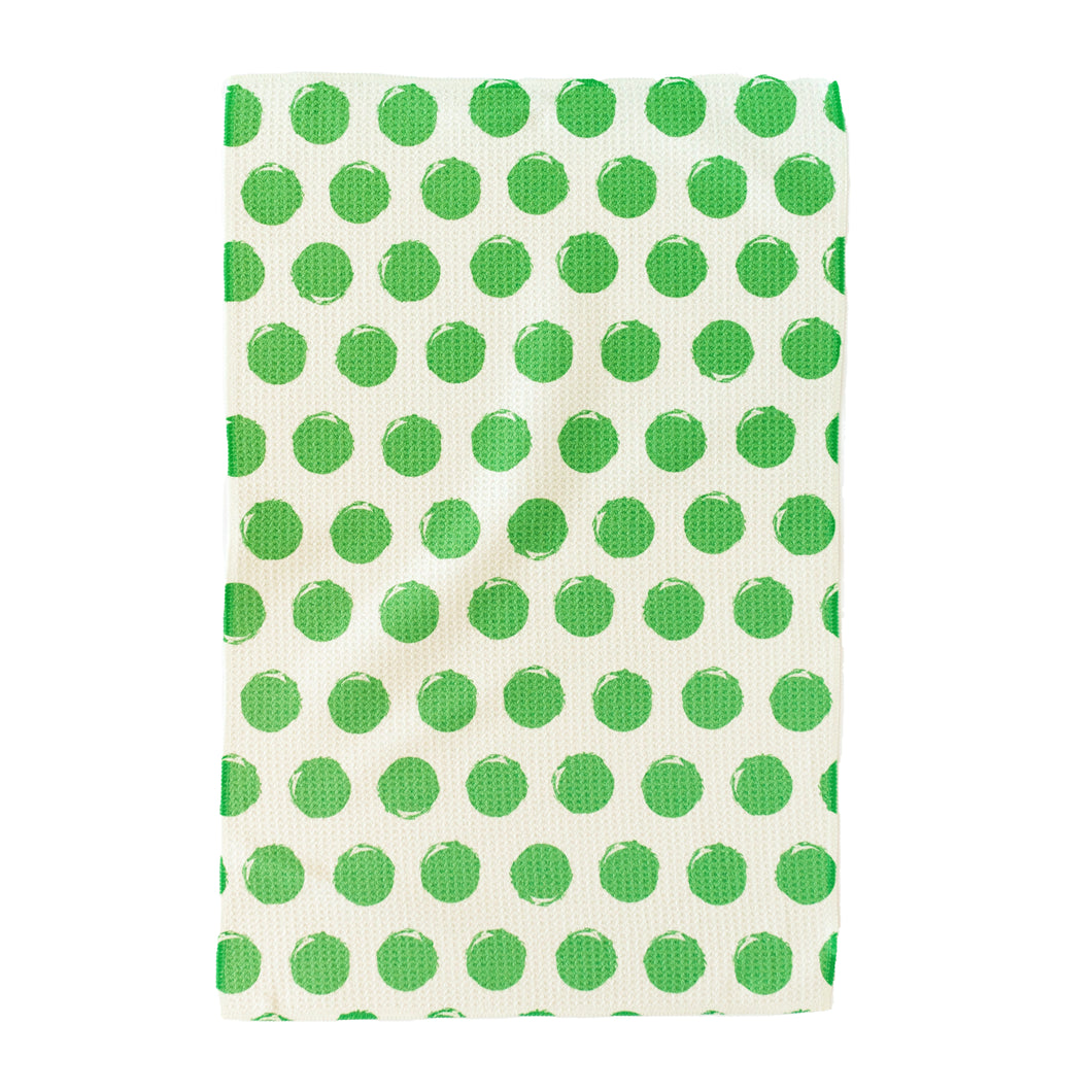 Lime Dots Hand Towel