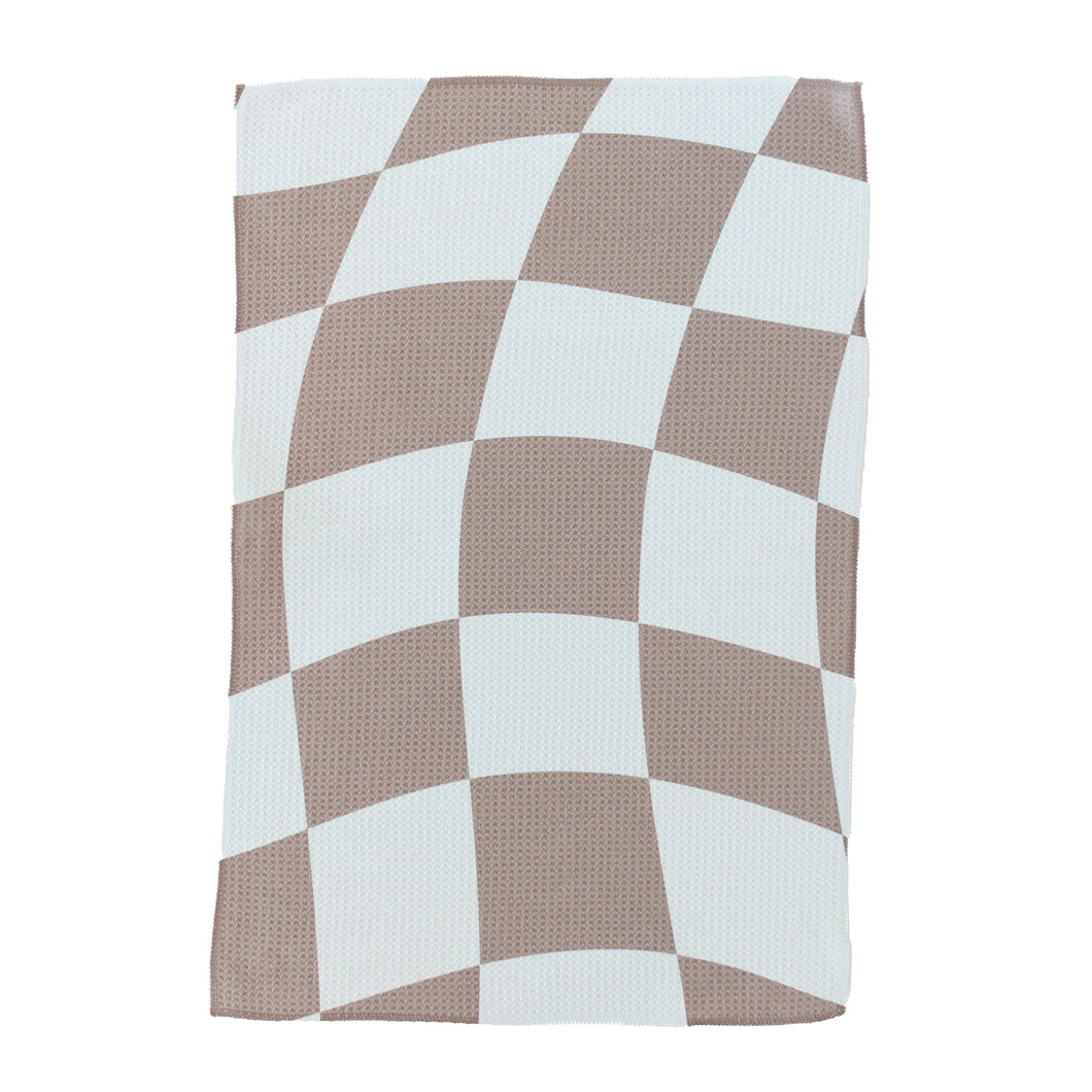 Wavy Checkered Hand Towel