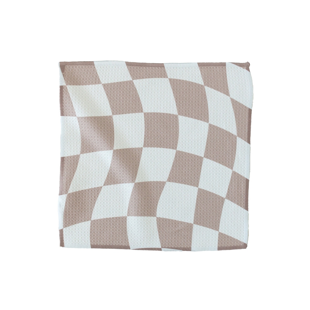 Wavy Checkered Washcloth