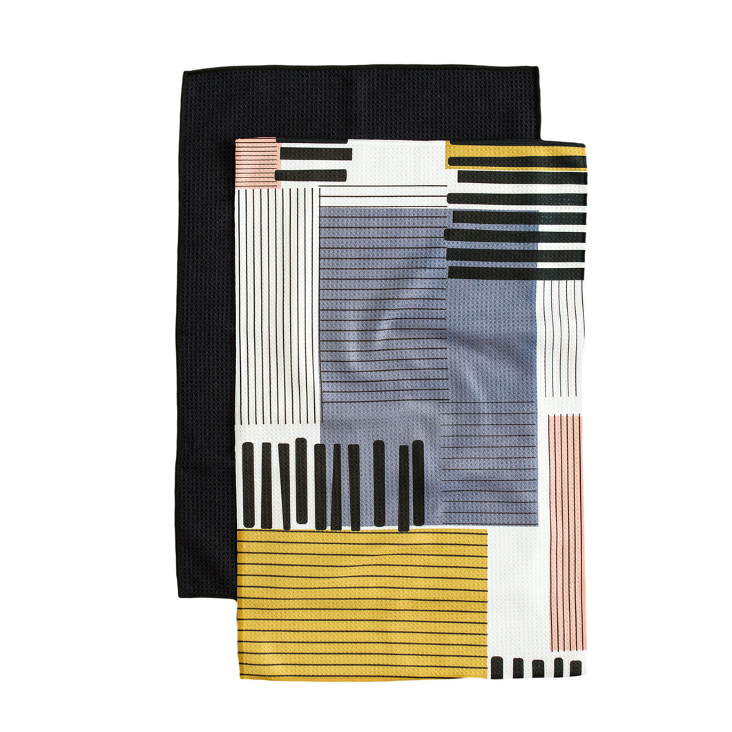 Rectangles and Stripes Hand Towel Set