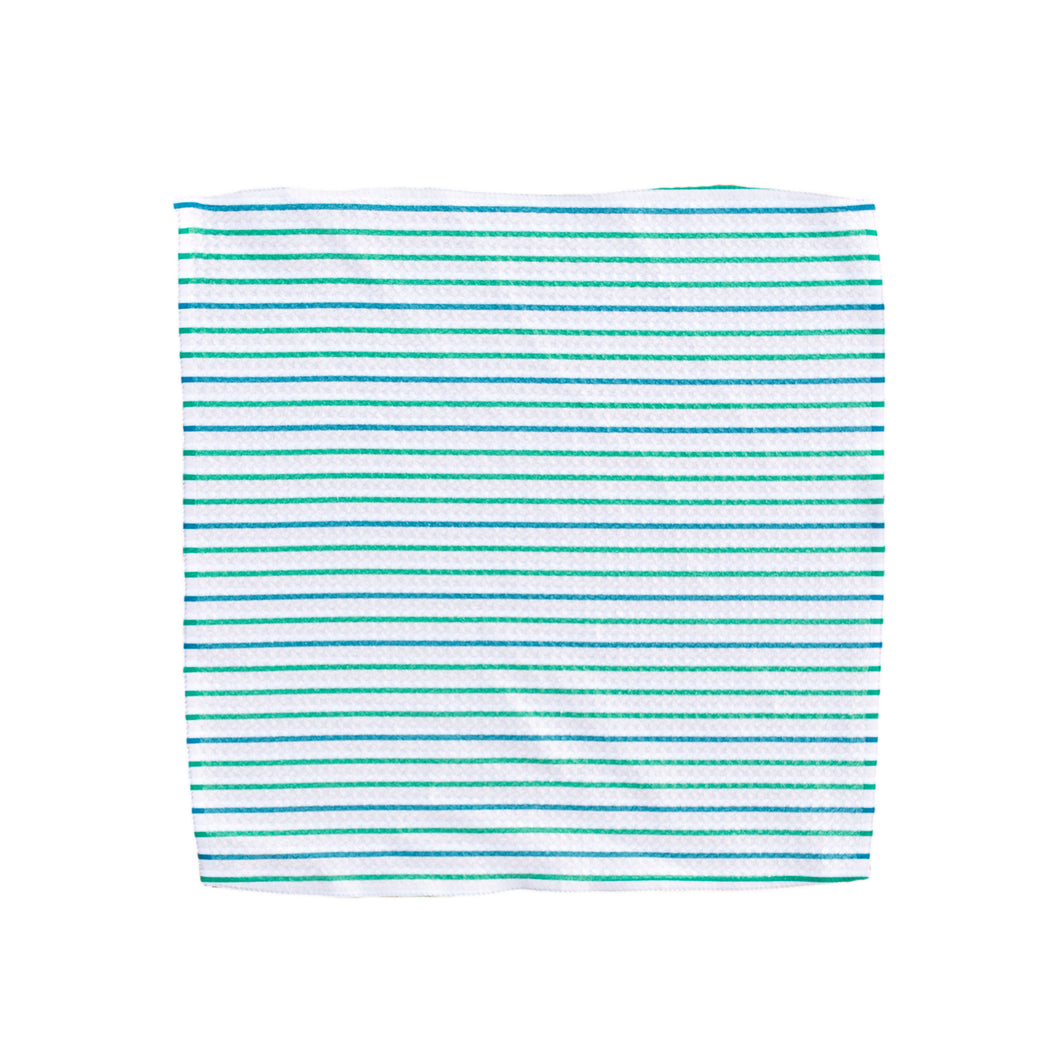 Green and Blue Stripes Washcloth