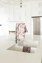 Load image into Gallery viewer, Small Mauve Floral Hand Towel
