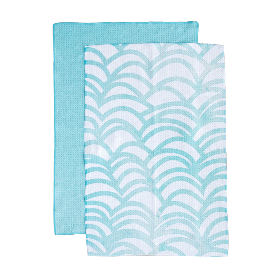 Turquoise Arches Hand Towel Set