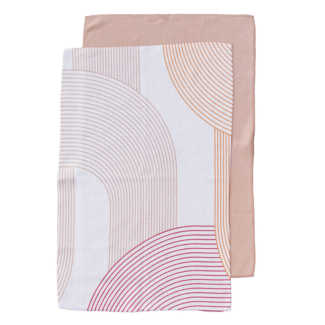 Brown Arches Hand Towel Set