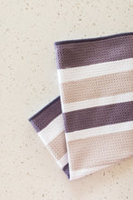 Load image into Gallery viewer, Blue Tan Stripes Hand Towel
