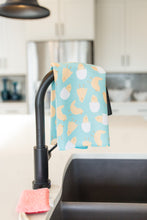 Load image into Gallery viewer, Chickies in Teal Hand Towel
