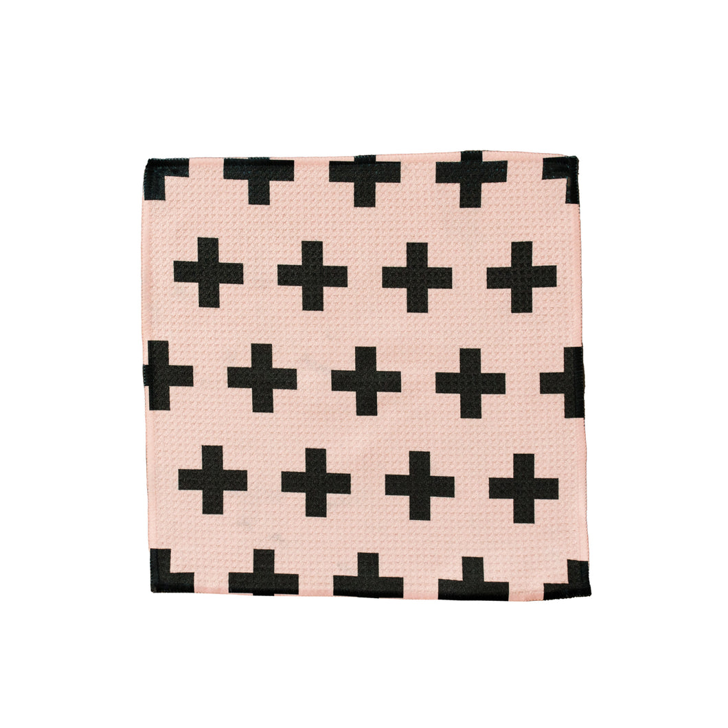 Crosses on Pink Washcloth
