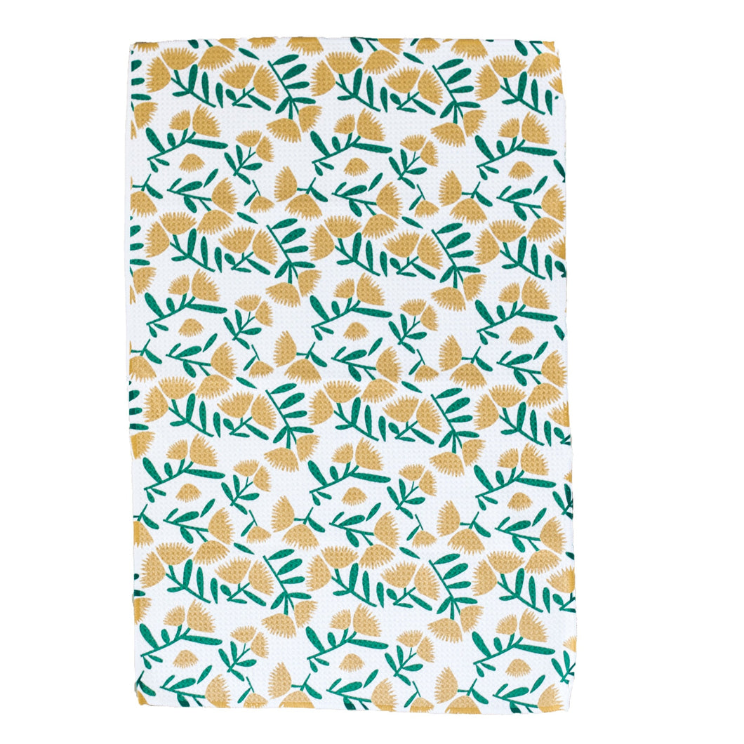 Gold flowers Hand Towel